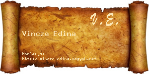Vincze Edina névjegykártya