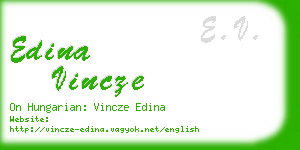 edina vincze business card